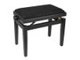 Banco Piano Boston Ajustable Negro Terciopelo