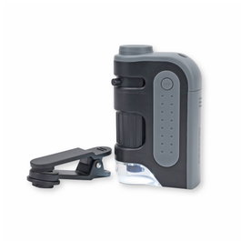 Carson MicroBrite Pro Microscopio de Bolsillo LED con Clip Adaptador para Smartphone, 60x-120x