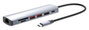 MANHATTAN 7-in-1 4K USB-C Dockingstation HDMI, USB, Ethernet y Lector de Tarjetas