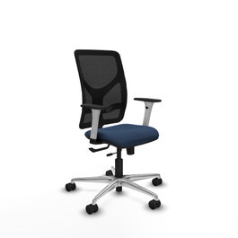 PIQUERAS Y CRESPO Silla de oficina Motilla con mecanismo Sincro/Traslack Azul marino