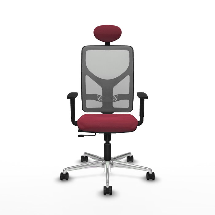 PIQUERAS Y CRESPO Silla de oficina Motilla con mecanismo Sincro/Traslack, Tela Granate y Malla Gris PIQUERAS Y CRESPO Silla de oficina Motilla con mecanismo Sincro/Traslack, Tela Granate y Malla Gris