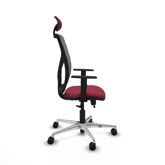 PIQUERAS Y CRESPO Silla de oficina Motilla con mecanismo Sincro/Traslack, Tela Granate y Malla Gris PIQUERAS Y CRESPO Silla de oficina Motilla con mecanismo Sincro/Traslack, Tela Granate y Malla Gris