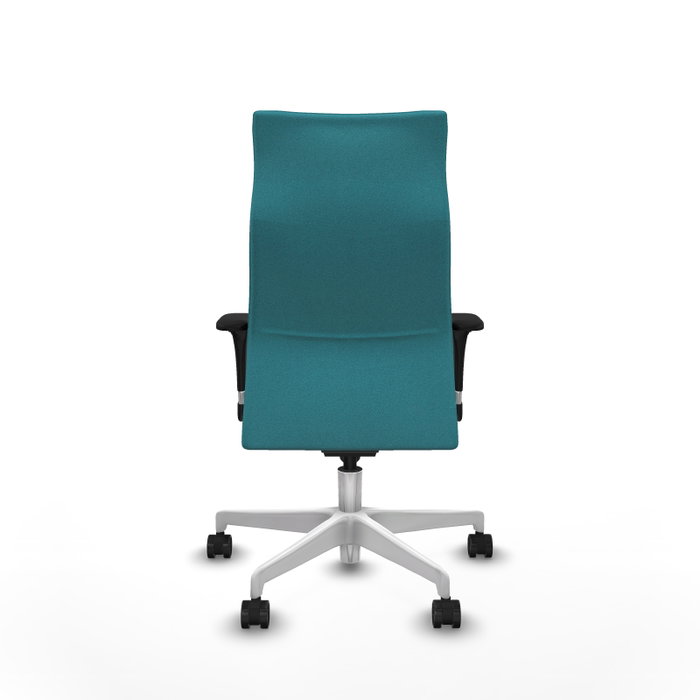 PIQUERAS Y CRESPO Sillón Albacete con Mecanismo Sincro, Tela Turquesa y Base Blanca PIQUERAS Y CRESPO Sillón Albacete con Mecanismo Sincro, Tela Turquesa y Base Blanca