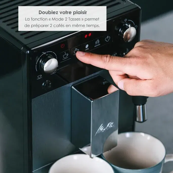 Melitta Cafetera Avanza F270-100 con Depósito de Agua de 1,5 L y Granos de 250 g, 1450 W - Gris Titanio