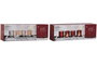 DKD Home Decor Portavelas Navidad Tradicional Rojo Blanco Cristal LED Madera 9 x 13.5 x 40 cm Set 5 Unidades