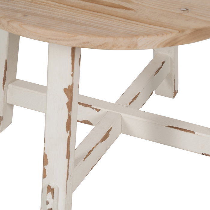 Mesa Centro Natural-Blanco 60 X 60 X 45 cm