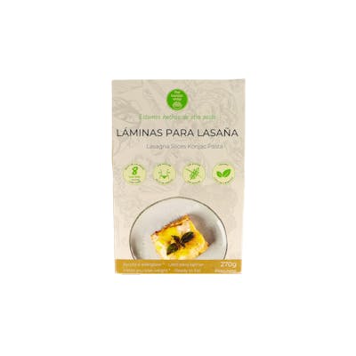 THE KONJAC SHOP Láminas para lasaña de konjac 200gr THE KONJAC SHOP Láminas para lasaña de konjac 200gr