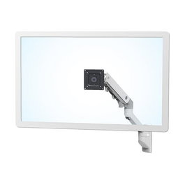 Ergotron 45-478-216 Brazo de monitor para pared, blanco, soporta hasta 42" y 19.1 kg, compatible VESA 75x75 a 400x400 mm