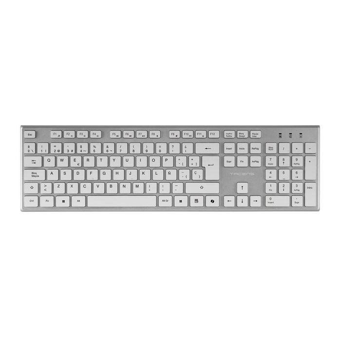 Tacens Zenith Combo Inalámbrico 3 en 1 con Tecla Copilot AI y Ratón 3200 DPI - Blanco