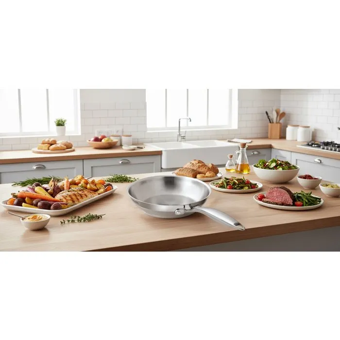 Arthur Martin Sartén Grand Chef AM5336, Acero Inoxidable 18/10, Ø20 cm, Apta para Todo Tipo de Fuegos Incluida Inducción