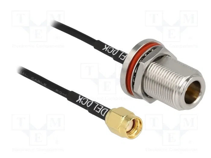 DeLOCK Cable de antena coaxial RG-174 RP-SMA hembra a N macho 30 cm DeLOCK Cable de antena coaxial RG-174 RP-SMA hembra a N macho 30 cm