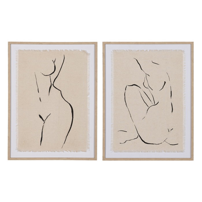 Cuadro Impresión Silueta 2/M Decoración 45 X 3 X 60 cm (Set de 2) Cuadro Impresión Silueta 2/M Decoración 45 X 3 X 60 cm (Set de 2)