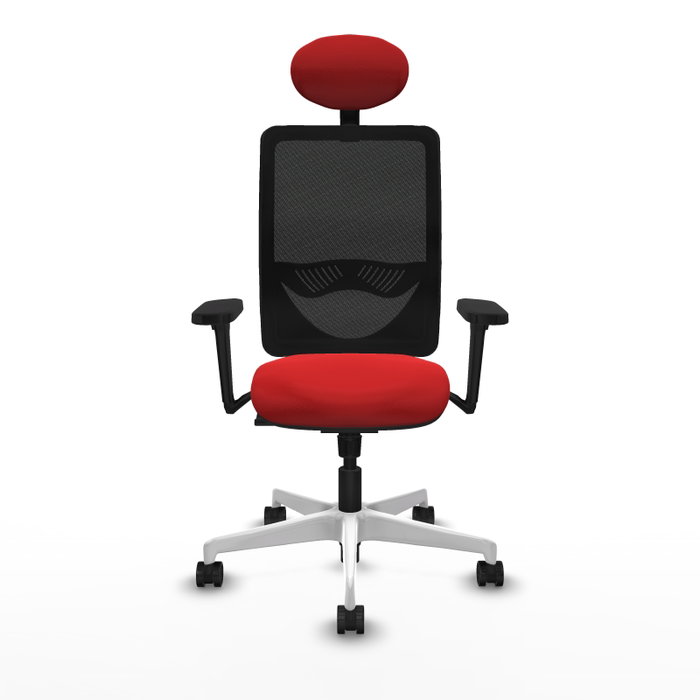 PIQUERAS Y CRESPO Silla de oficina Zulema Rojo/Negro con Mecanismo Sincro