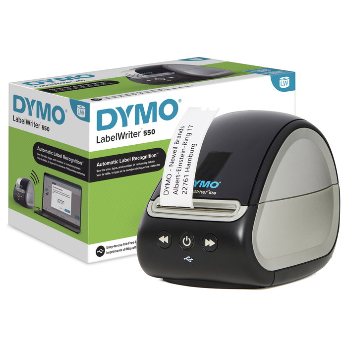 Dymo LabelWriter 550 Etiquetadora Térmica USB Negra/Gris Dymo LabelWriter 550 Etiquetadora Térmica USB Negra/Gris