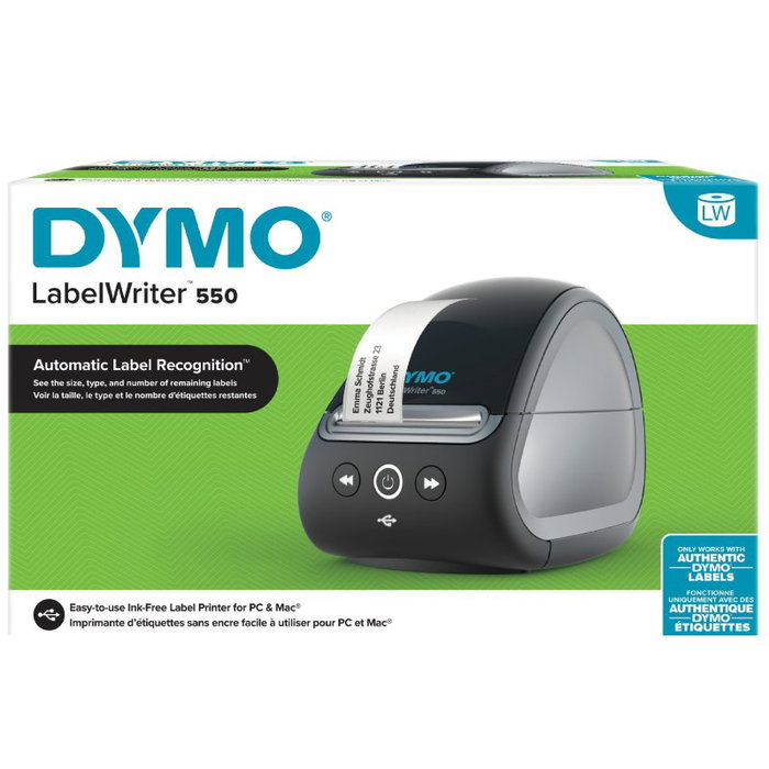 Dymo LabelWriter 550 Impresora de etiquetas Térmica USB Negro/Gris Dymo LabelWriter 550 Impresora de etiquetas Térmica USB Negro/Gris