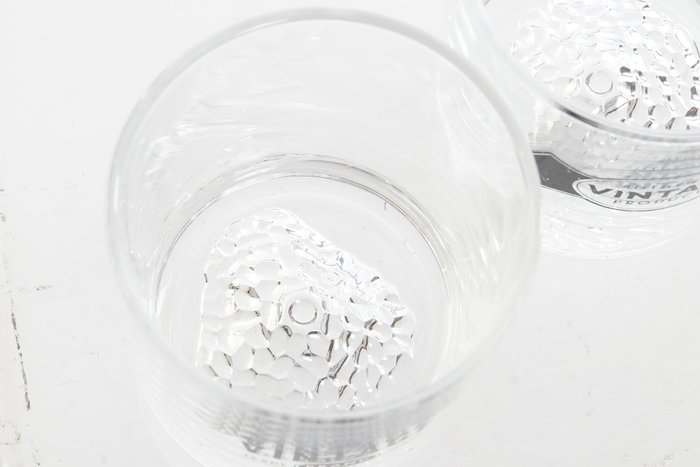DKD Home Decor Juego de 4 Vasos de Cristal de 320 ml Impreso