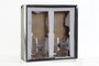 DKD Home Decor Juego de 4 Vasos de Cristal de 320 ml Impreso