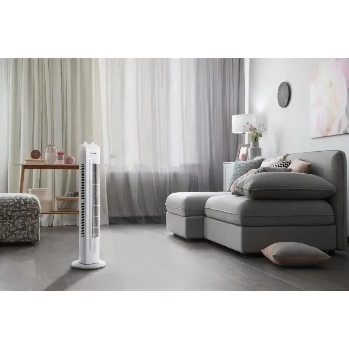 Oceanic Ventilador de Columna Oceánica Blanco, 45W, Altura 78 cm, 3 Velocidades, Oscilador - OCEAVC78CMW3