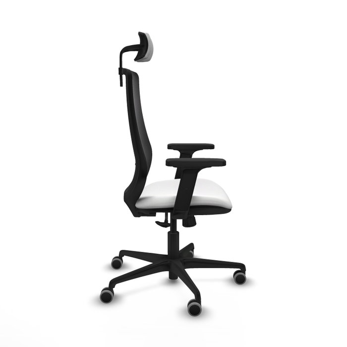 PIQUERAS Y CRESPO Silla de oficina Mardos con mecanismo Sincro Blanco y Negro