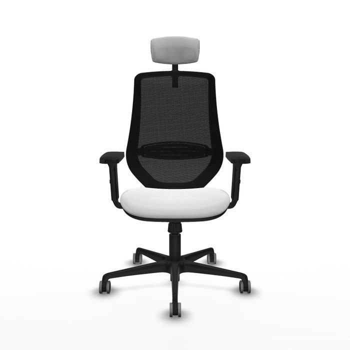 PIQUERAS Y CRESPO Silla de oficina Mardos con mecanismo Sincro Blanco y Negro
