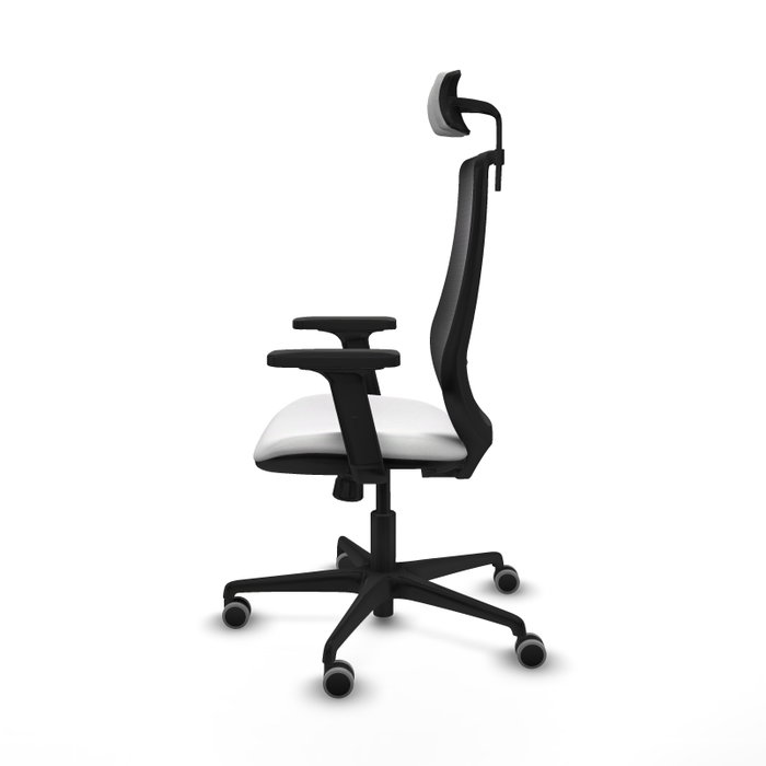 PIQUERAS Y CRESPO Silla de oficina Mardos con mecanismo Sincro Blanco y Negro