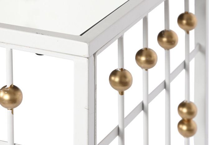 DKD Home Decor Consola Glam Blanco Dorado 120 x 40 x 80 cm