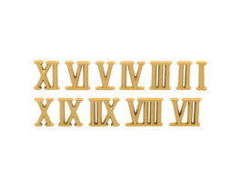 Innspiro Números Romanos de plástico adhesivos dorados 10mm