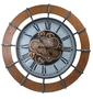 DKD Home Decor Reloj de Pared de Pino y Metal Natural/Blanco 86x86 cm