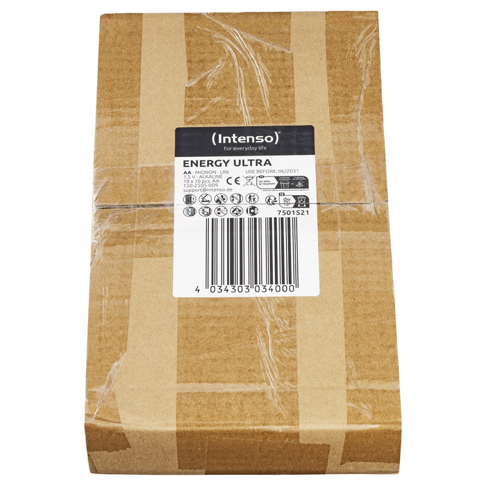 Intenso Pack de 100 pilas alcalinas Energy Ultra AA LR6