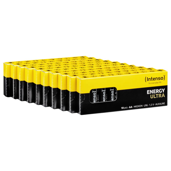 Intenso Pack de 100 pilas alcalinas Energy Ultra AA LR6