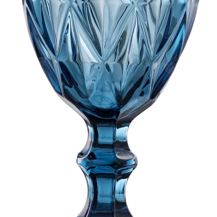 Copa Azul Cristal Decoración 9 X 9 X 17 cm (Set de 6)