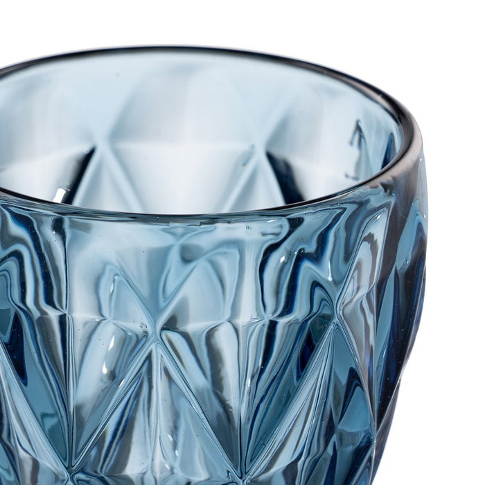 Copa Azul Cristal Decoración 9 X 9 X 17 cm (Set de 6)