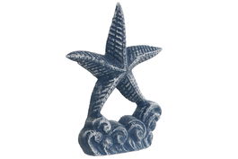 DKD Home Decor Sujetapuertas Atlantico Azul Hierro Colado 6 x 12 x 15 cm