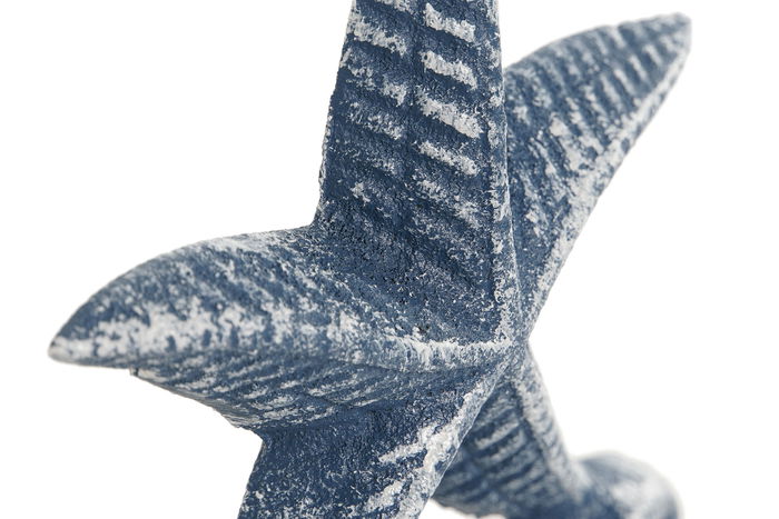 DKD Home Decor Sujetapuertas Atlantico Azul Hierro Colado 6 x 12 x 15 cm