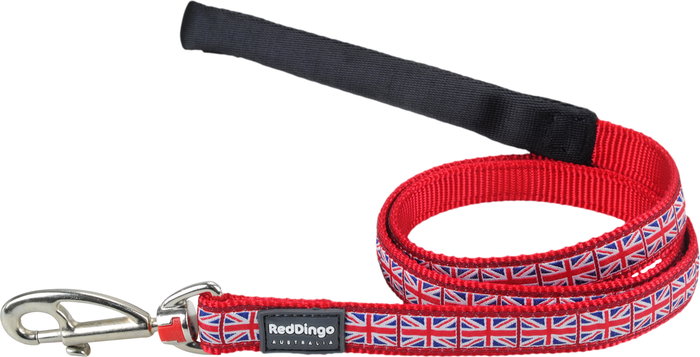 Red Dingo Correa Red Style Union Jack Flag On Red 20 mm X 1.2M Red Dingo Correa Red Style Union Jack Flag On Red 20 mm X 1.2M
