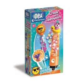 Clementoni CLE8005125181308 Crea tus Luces de Neón Verano Loco Kit de Manualidades
