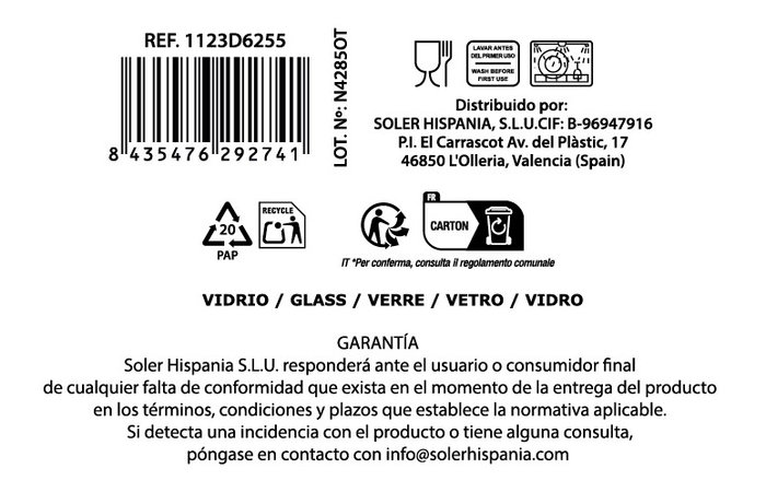 La Mediterranea Copa de Coñac Bois 280 ml (48 Unidades) inevitable La Mediterranea Copa de Coñac Bois 280 ml (48 Unidades) inevitable