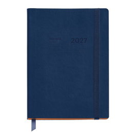 Agenda Anual (2026-27) Miquelrius 18 Meses Cosida Tapa Simil Piel 140X190 S/V Marino