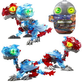 Bizak Biosaurus Battle Pack Doble Sdo. Cápsula 13cm con 2 Dinosaurios Electrónicos para Construir y Coleccionar