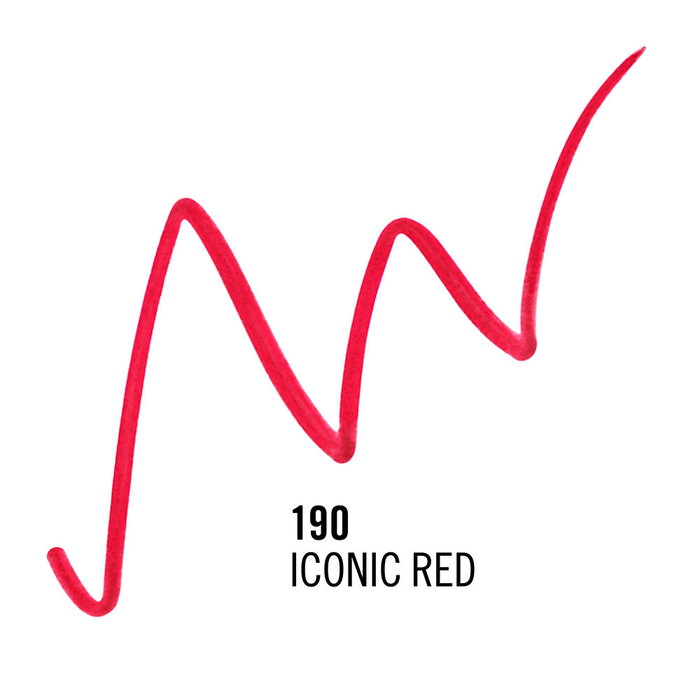Rimmel London LIP INK PEN Labial Líquido en Marcador, Color Iconic Red #190, 1.7 ml - Acabado Satinado, Resistente y Ligero