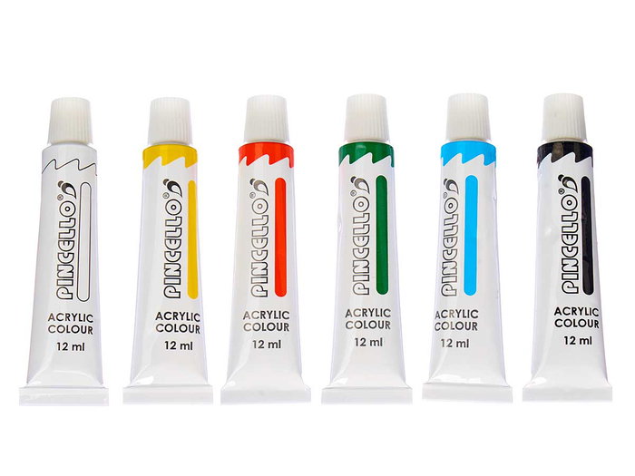 Pincello Juego 6 Botes Pintura Acrilica 11 cm x 15.5 cm x 2.5 cm 12 ml (Set de 24) Pincello Juego 6 Botes Pintura Acrilica 11 cm x 15.5 cm x 2.5 cm 12 ml (Set de 24)