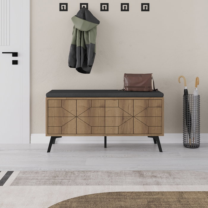Hanah Home Dune Bench Zapatero Organizador 107x55x35cm Color Hitit Hanah Home Dune Bench Zapatero Organizador 107x55x35cm Color Hitit