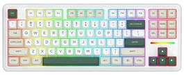 Redragon Wildslash Pro K734WCG-RGB-PRO Teclado Mecánico Inalámbrico RGB 87 Teclas Distribución Polaca Blanco