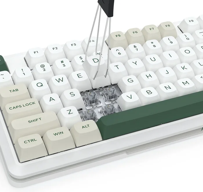 Redragon Wildslash Pro K734WCG-RGB-PRO Teclado Mecánico Inalámbrico RGB 87 Teclas Distribución Polaca Blanco