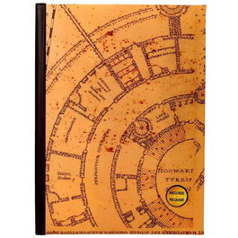 SD Toys Libreta Harry Potter Mapa del Merodeador con Luz LED - Licencia Oficial - 15x20 cm - Libreta con Luz Mágica para Colección