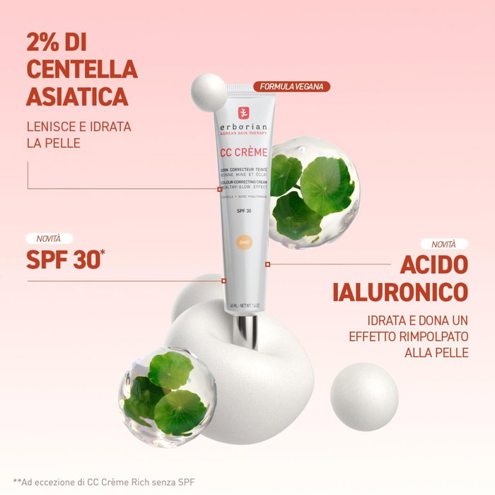 Erborian CC Crème SPF30 #Clair 15 ml - Crema Correctora Color con Centella Asiática e Hialurónico, Hidratación 24h Erborian CC Crème SPF30 #Clair 15 ml - Crema Correctora Color con Centella Asiática e Hialurónico, Hidratación 24h