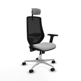 PIQUERAS Y CRESPO Silla de oficina Mardos con mecanismo Sincro Gris claro y Negro