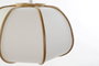 DKD Home Decor Lámpara de Techo Oriental con Plafón de Bambú y Poliéster, Color Natural/Blanco, Bombilla E27, Incluye 2 Unidades