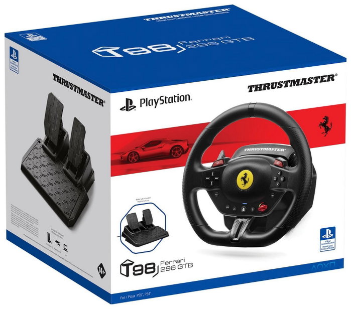 Thrustmaster T98-P Ferrari 296 GTB Volante + Pedales Negro Thrustmaster T98-P Ferrari 296 GTB Volante + Pedales Negro