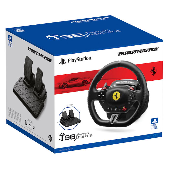 Thrustmaster T98-P Ferrari 296 GTB Volante + Pedales Negro Thrustmaster T98-P Ferrari 296 GTB Volante + Pedales Negro